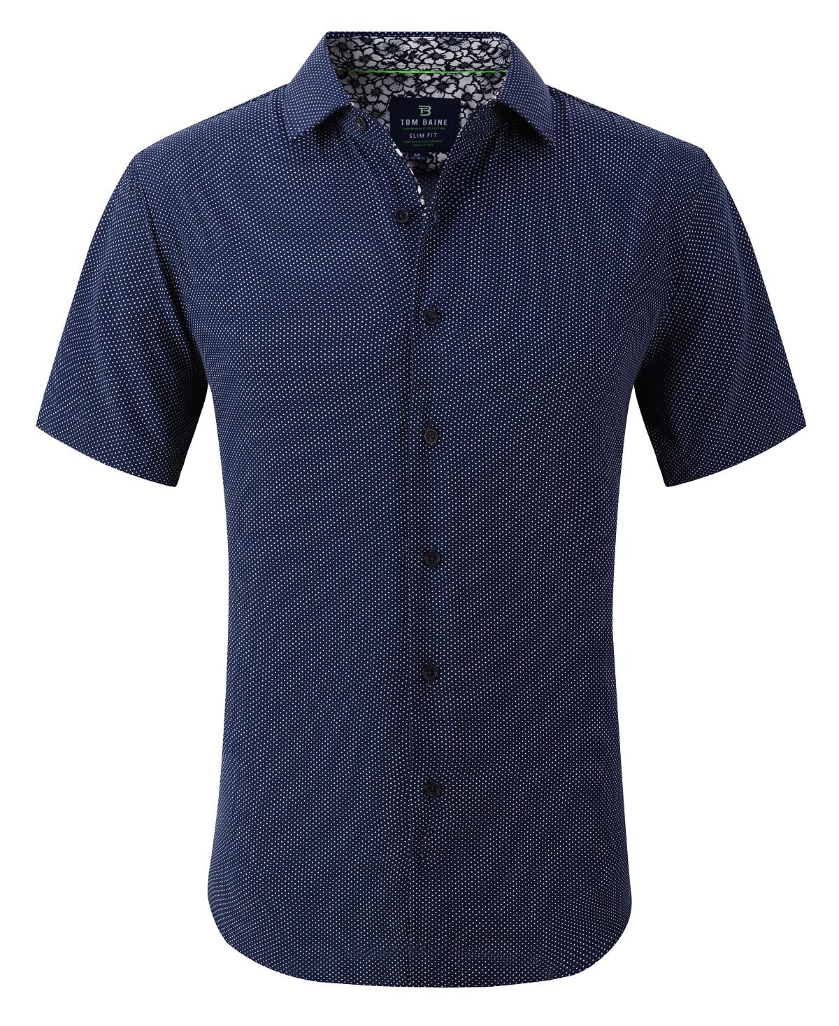 Мужская классическая рубашка slim fit с коротким рукавом на пуговицах Tom Baine, темно-синий
Мужская классическая рубашка slim fit с коротким рукавом на пуговицах Tom Baine, темно-синий