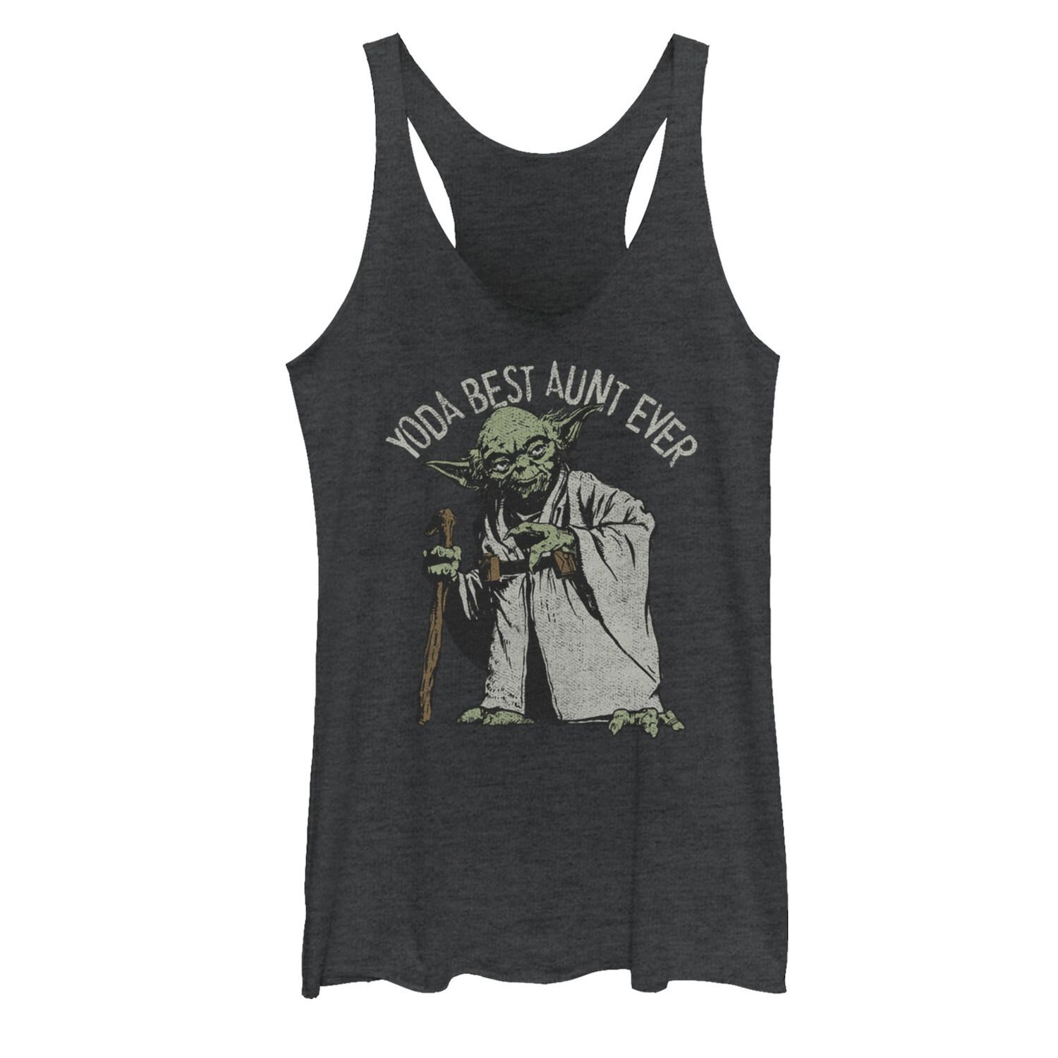Майка для юниоров с портретом Йоды «Лучшая тетя на свете» из «Звездных войн» Licensed Character