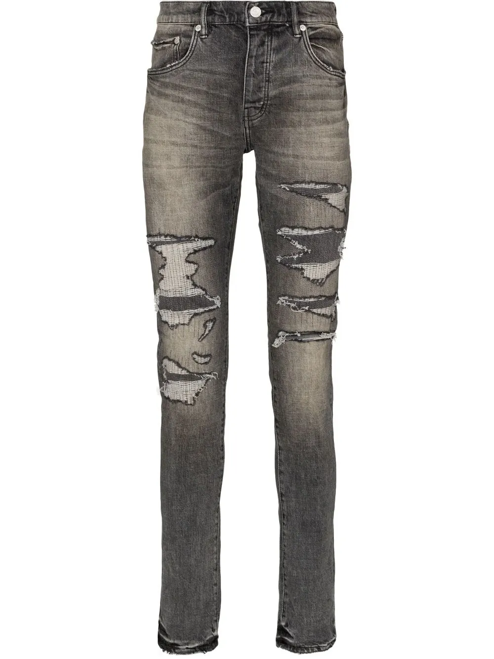 Джинсы скинни с эффектом потертости Purple Brand, серый
Джинсы скинни с эффектом потертости Purple Brand, серый