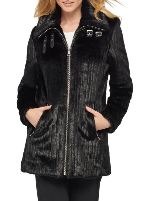 Пальто Karl Lagerfeld Paris из искусственного меха с пряжкой, черный
Пальто Karl Lagerfeld Paris из искусственного меха с пряжкой, черный