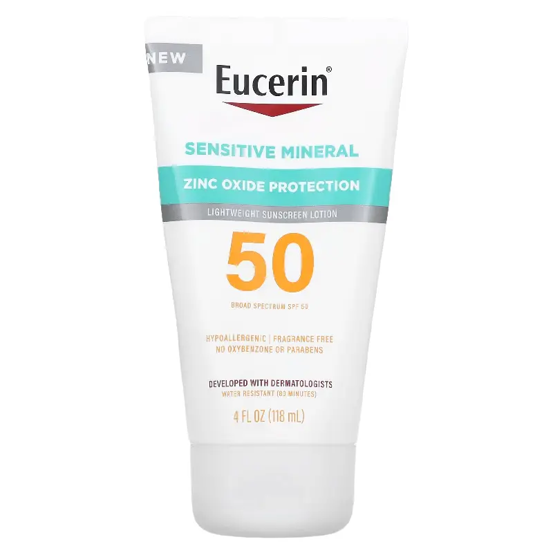 Солнцезащитный лосьон Eucerin Sensitive Mineral SPF 50, 118 мл
Солнцезащитный лосьон Eucerin Sensitive Mineral SPF 50, 118 мл
