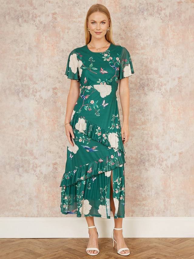 Миди-платье из сетки с птицами и цветочным рисунком Yumi, зеленый
Миди-платье из сетки с птицами и цветочным рисунком Yumi, зеленый