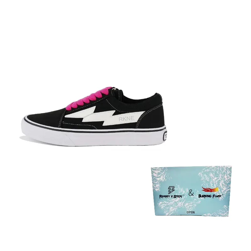 BURNING FLAME REVENFE X SPOTM Износостойкие и легкие низкие кеды на текстильной подошве унисекс - Молния черный, цвет Lightning Black 
BURNING FLAME REVENFE X SPOTM Износостойкие и легкие низкие кеды на текстильной подошве унисекс - Молния черный, цвет Lightning Black