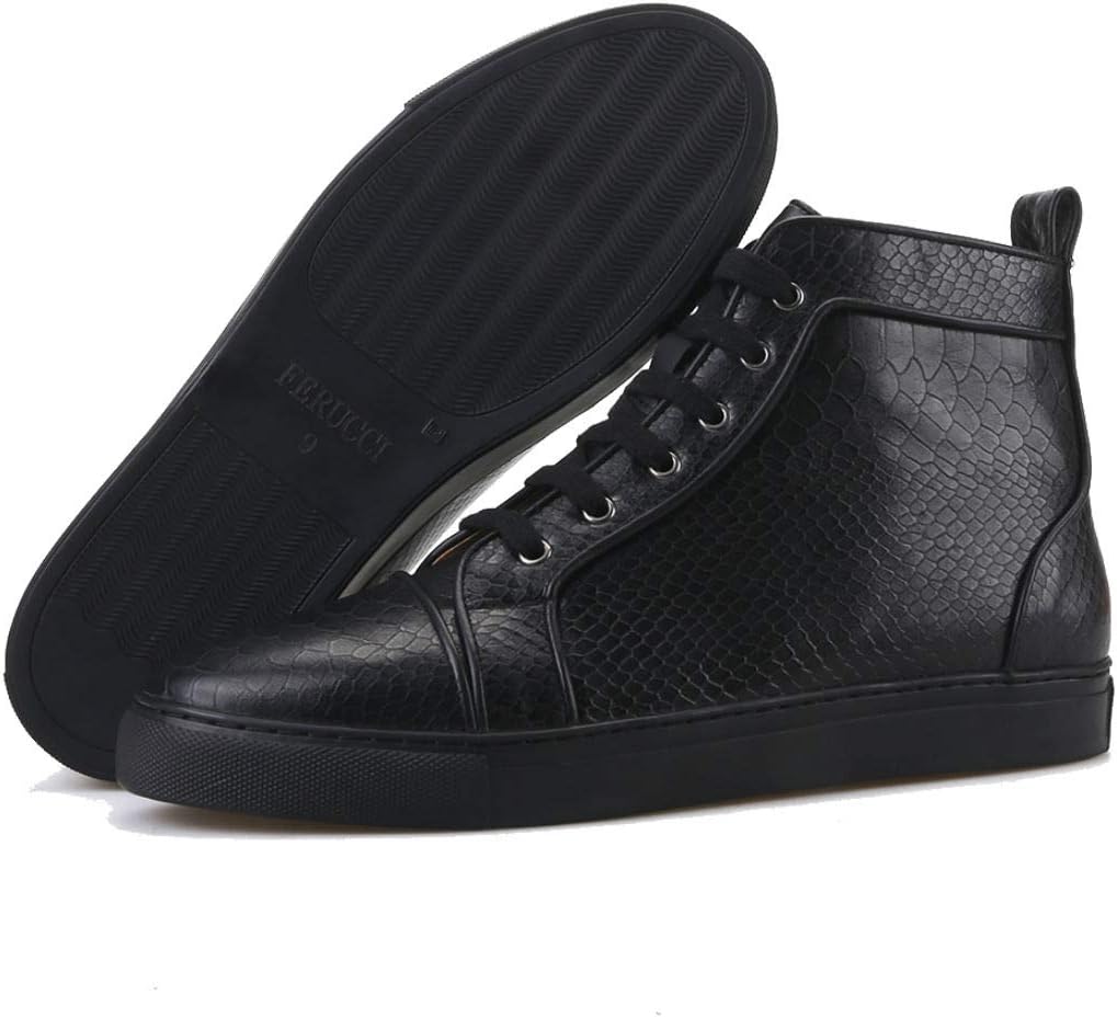 Кроссовки FERUCCI высокие из кожи с черным питоновым узором
Кроссовки FERUCCI высокие из кожи с черным питоновым узором