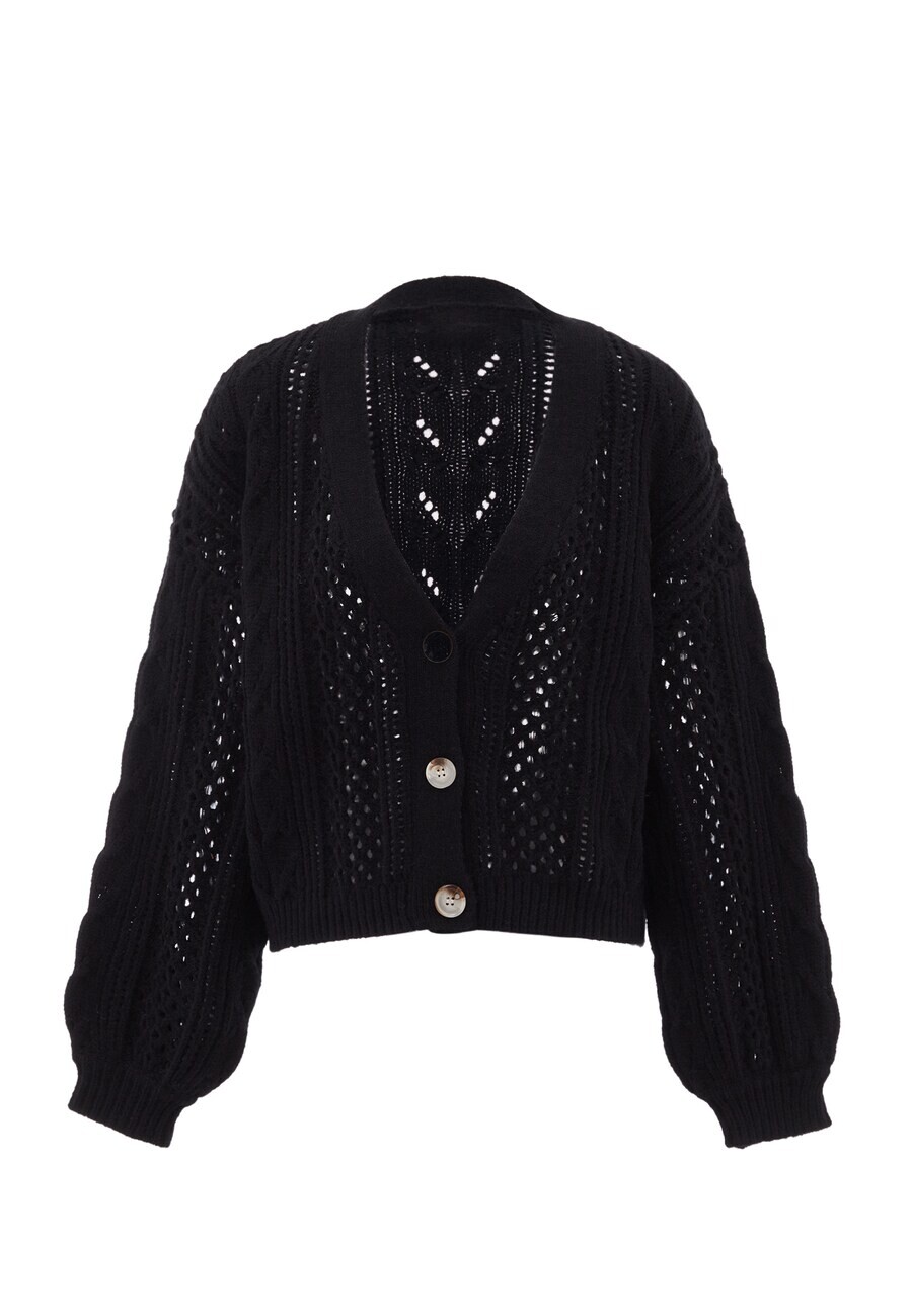Вязаный кардиган Aleva, черный 
Вязаный кардиган Aleva, черный