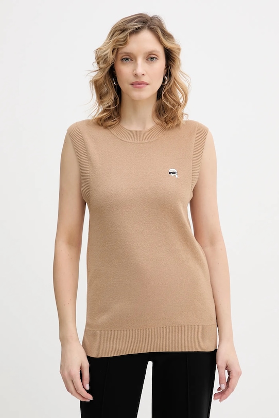 Хлопковый жилет ikon Karl Lagerfeld, бежевый
Хлопковый жилет ikon Karl Lagerfeld, бежевый