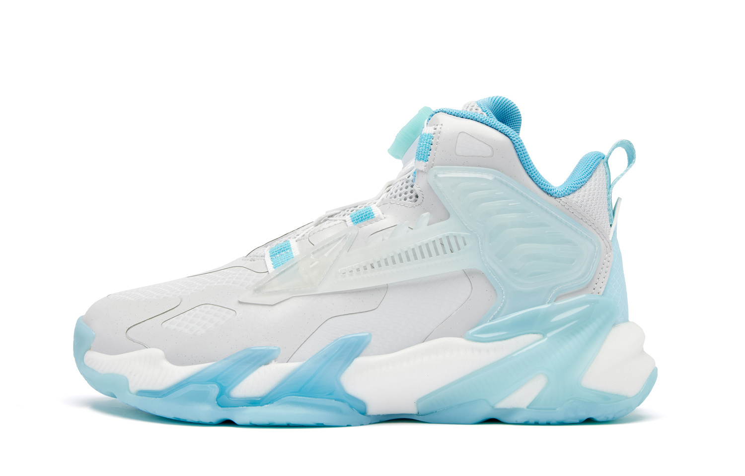 Детские баскетбольные кроссовки Serene Wave Blue с амортизацией и износостойкостью, средней высоты QIAODAN, серый 
Детские баскетбольные кроссовки Serene Wave Blue с амортизацией и износостойкостью, средней высоты QIAODAN, серый