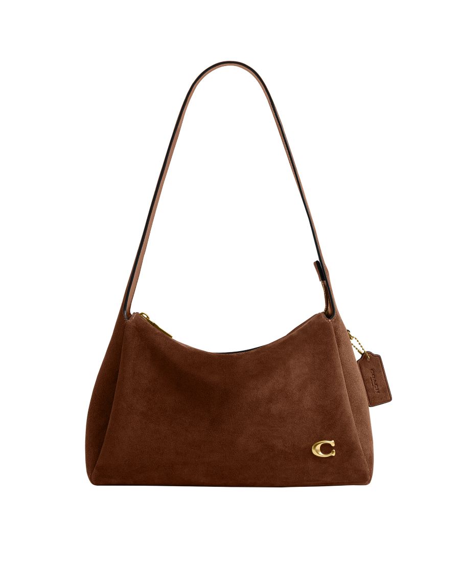 Маленькая замшевая сумка через плечо Lola COACH, Brass/Warm Brown
Маленькая замшевая сумка через плечо Lola COACH, Brass/Warm Brown