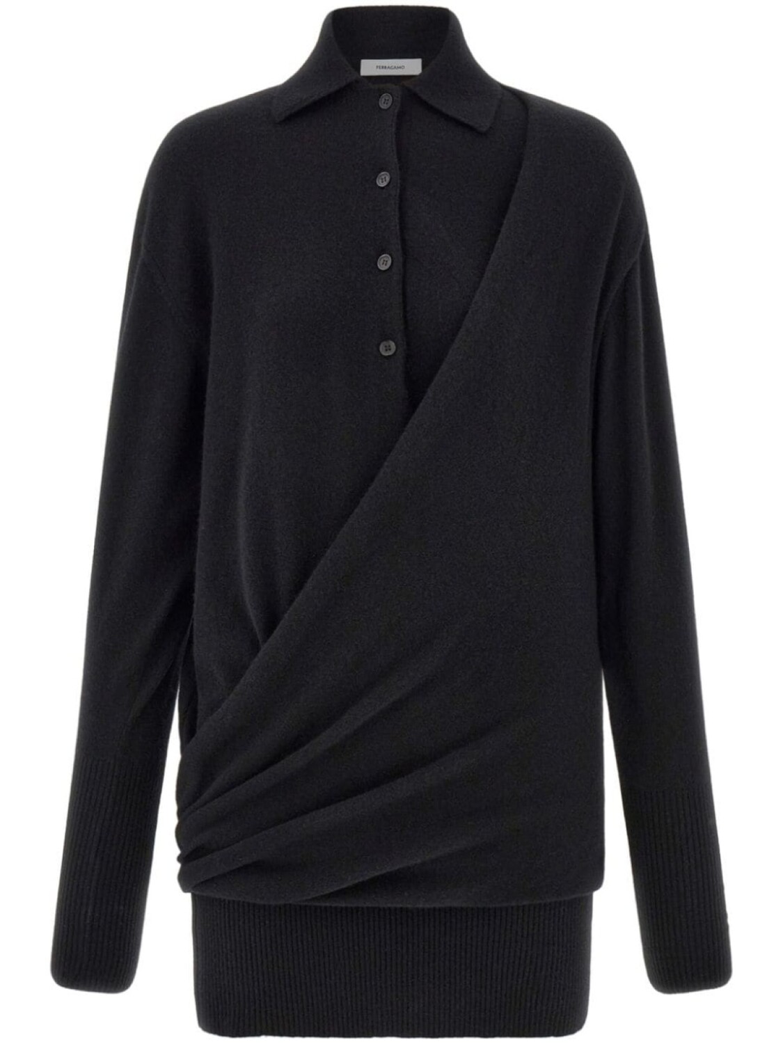 Ferragamo трикотажное платье с воротником поло, черный
Ferragamo трикотажное платье с воротником поло, черный