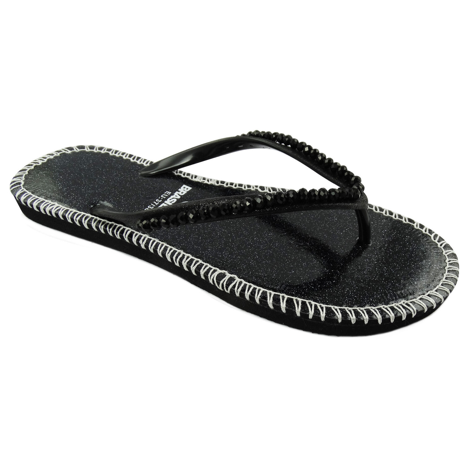 Пляжные шлепанцы черного цвета на резиновой подошве. BRASILERAS, черный черный
Пляжные шлепанцы черного цвета на резиновой подошве. BRASILERAS, черный черный