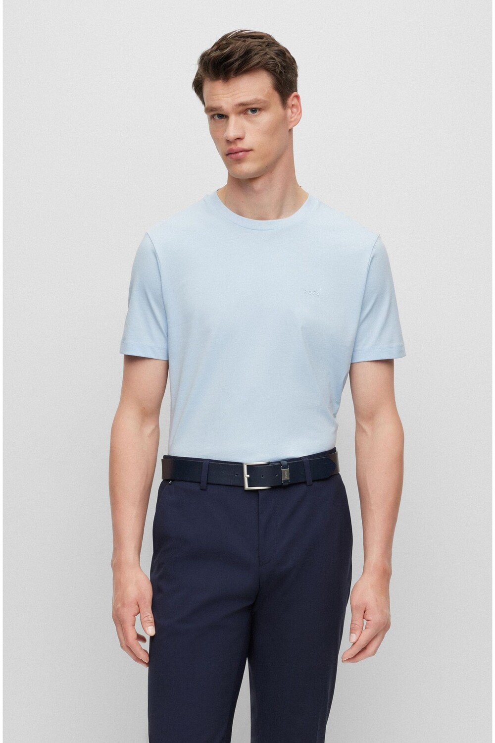 Футболка из хлопкового джерси с резиновым принтом логотипа Boss, синий
Футболка из хлопкового джерси с резиновым принтом логотипа Boss, синий