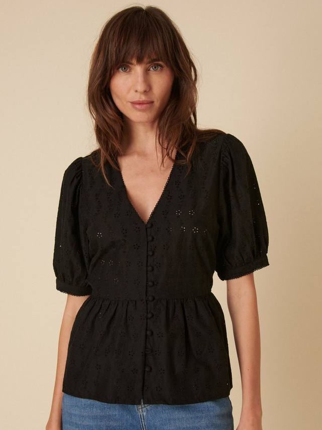 Топ Ria Broderie из чистого органического хлопка Nobody's Child, Black
Топ Ria Broderie из чистого органического хлопка Nobody's Child, Black