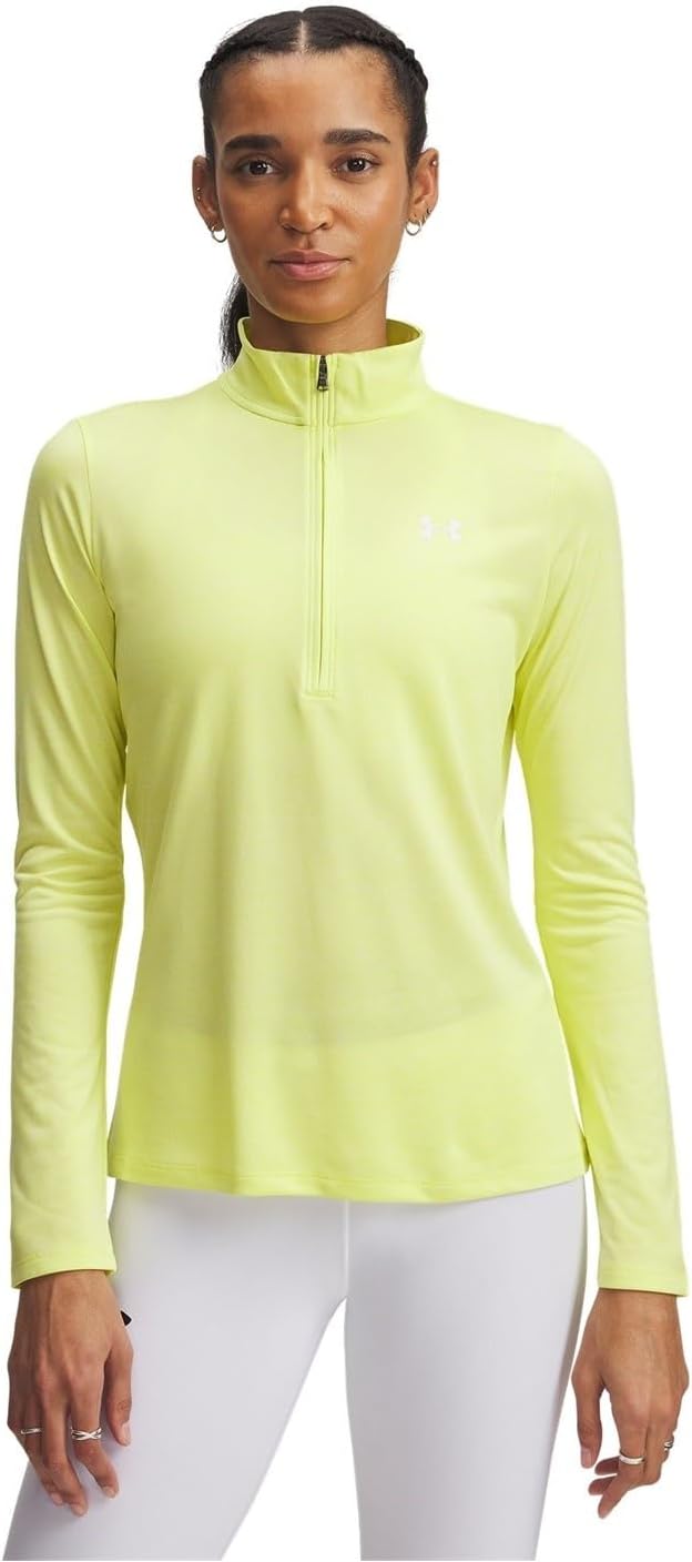 Under Armour Women's Tech Twist Quarter Zip, High Vis Yellow/White
Under Armour Women's Tech Twist Quarter Zip, High Vis Yellow/White