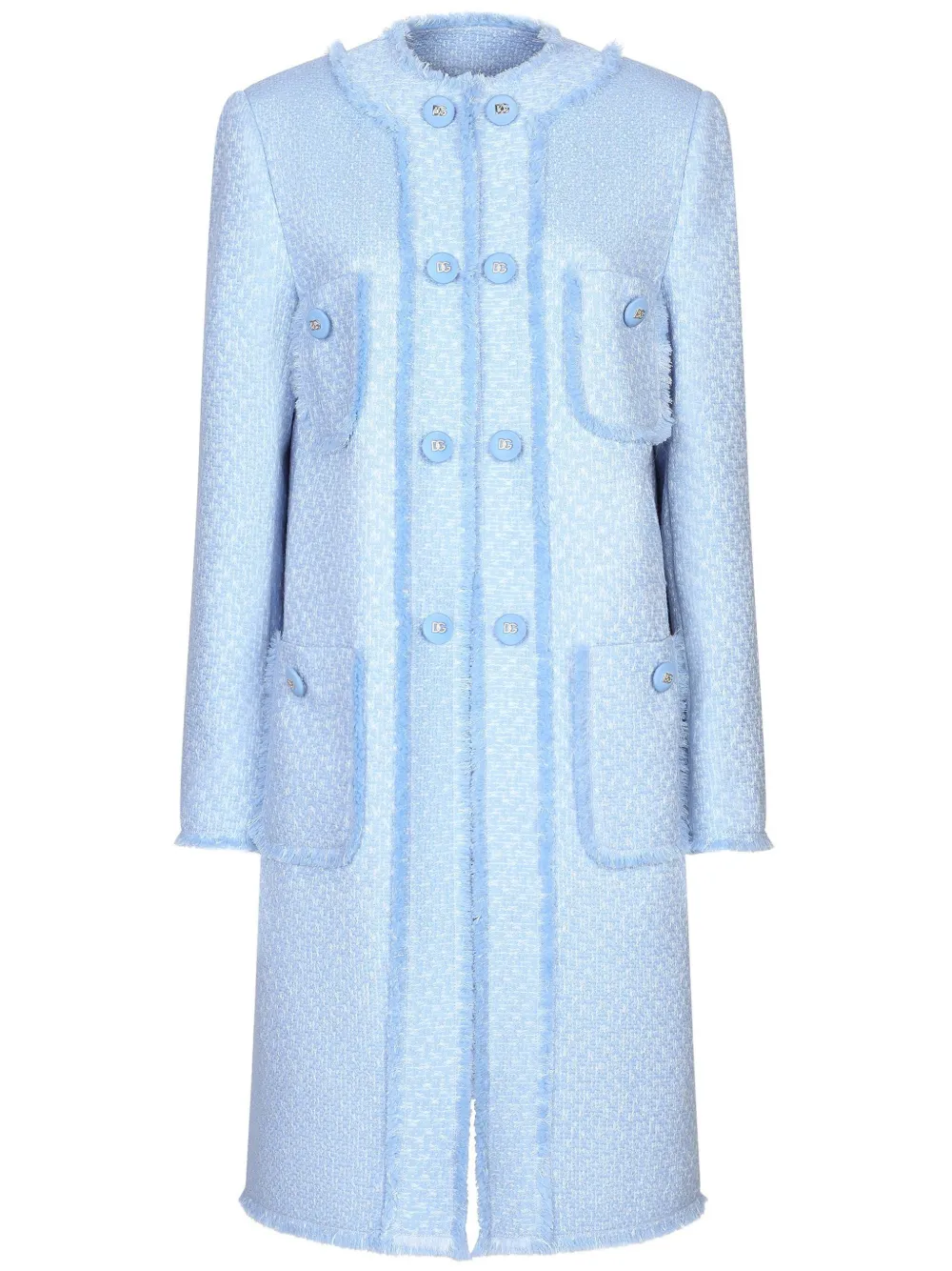 Однобортное пальто из букле Dolce & Gabbana, синий
Однобортное пальто из букле Dolce & Gabbana, синий