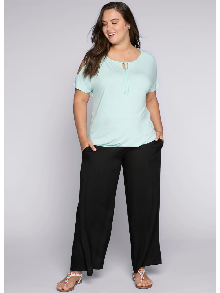 Тканевые брюки sheego, черный
Тканевые брюки sheego, черный