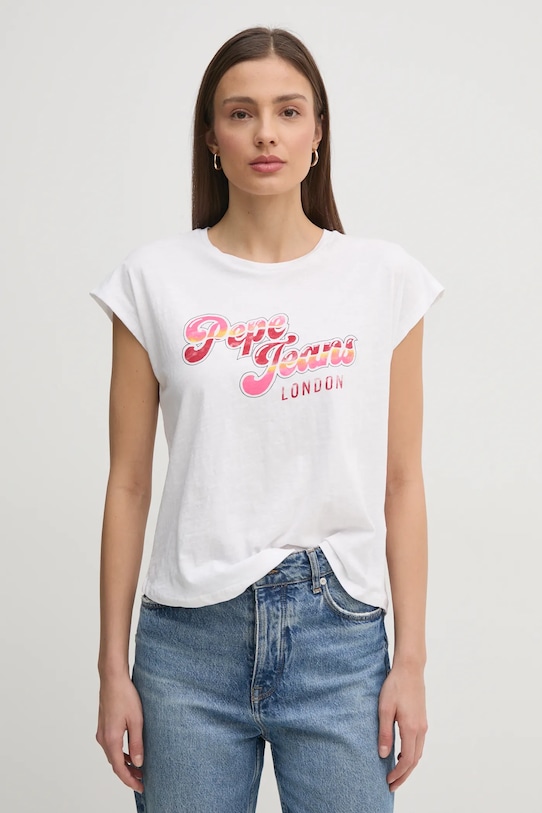 Хлопковая футболка Rosalie Pepe Jeans, белый
Хлопковая футболка Rosalie Pepe Jeans, белый