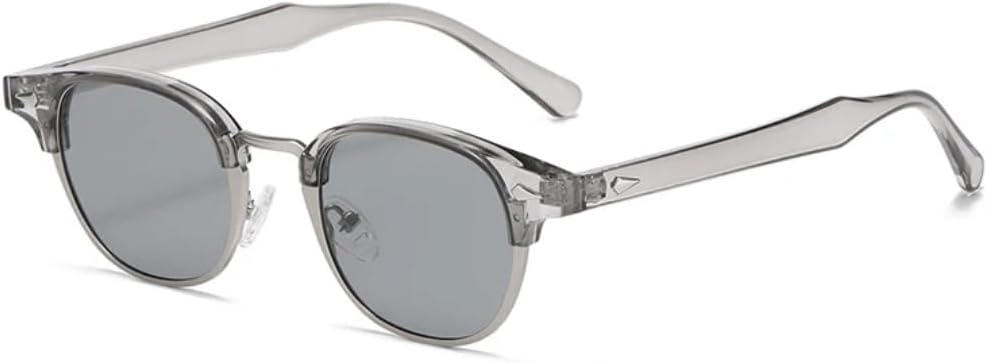 Ретро классические полуметаллические овальные женские солнцезащитные очки, модные панк-очки для мужчин с заклепками, защита от УФ-излучения UV400 TVTBBVV, Grey Light Grey
Ретро классические полуметаллические овальные женские солнцезащитные очки, модные панк-очки для мужчин с заклепками, защита от УФ-излучения UV400 TVTBBVV, Grey Light Grey