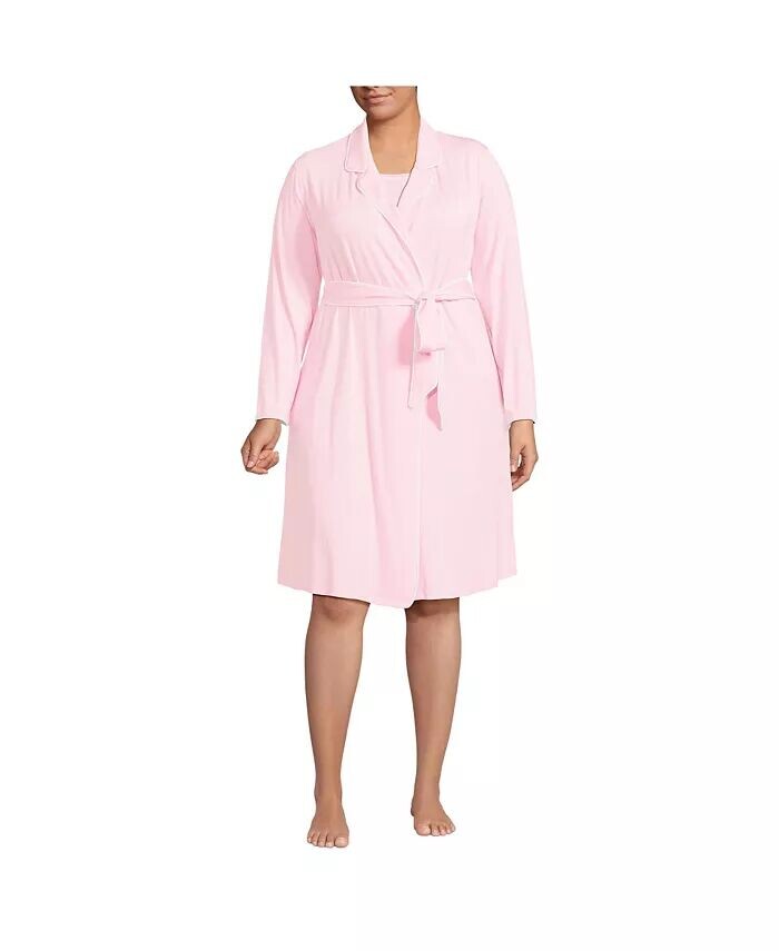 Охлаждающий халат больших размеров с окантовкой Lands' End, розовый
Охлаждающий халат больших размеров с окантовкой Lands' End, розовый