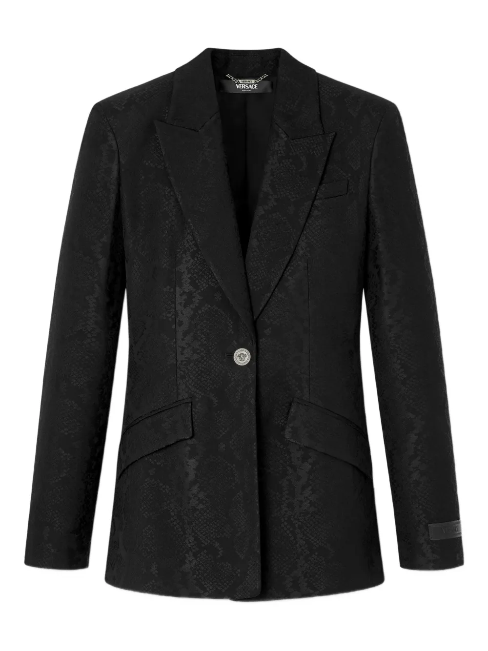Блейзер из смесовой шерсти Versace, черный
Блейзер из смесовой шерсти Versace, черный