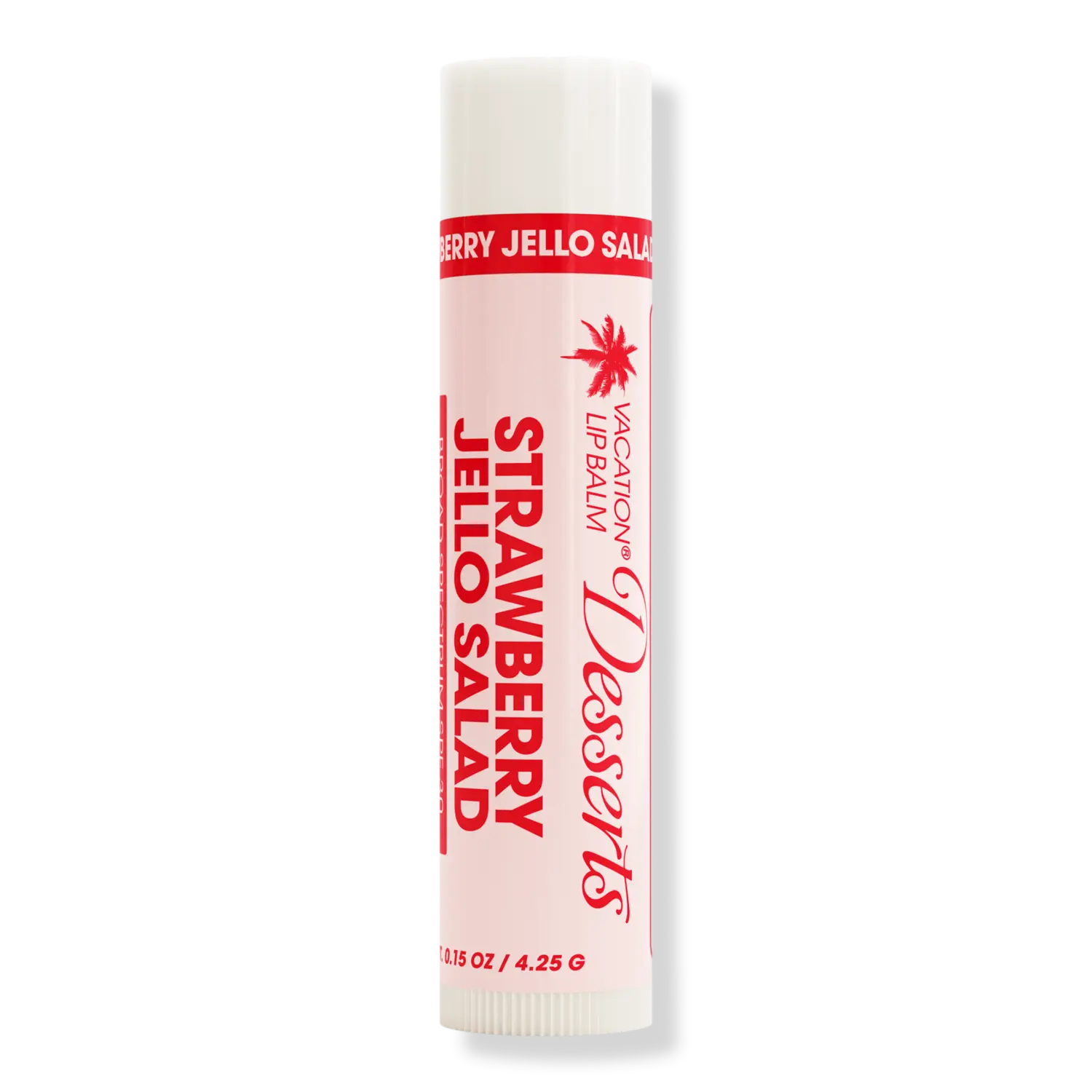 Бальзам для губ Lip Desserts с солнцезащитным эффектом SPF 30 Vacation, Strawberry Jello Salad
Бальзам для губ Lip Desserts с солнцезащитным эффектом SPF 30 Vacation, Strawberry Jello Salad