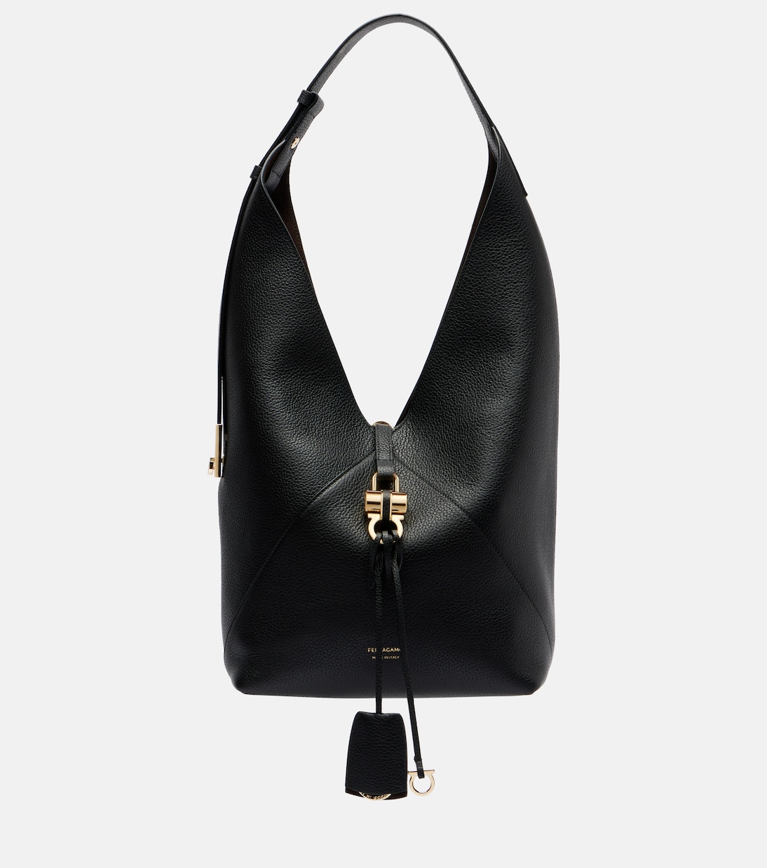 Средняя кожаная сумка-тоут Origami Ferragamo, Nero/Testa Di Moro
Средняя кожаная сумка-тоут Origami Ferragamo, Nero/Testa Di Moro