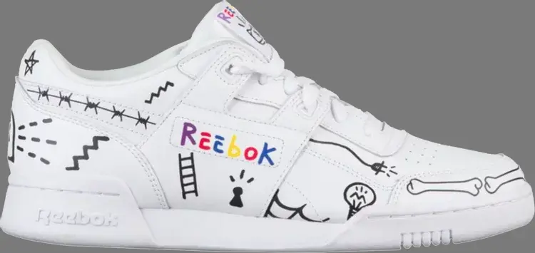 Кроссовки trouble andrew x workout plus '3 am' Reebok, белый 
Кроссовки trouble andrew x workout plus '3 am' Reebok, белый