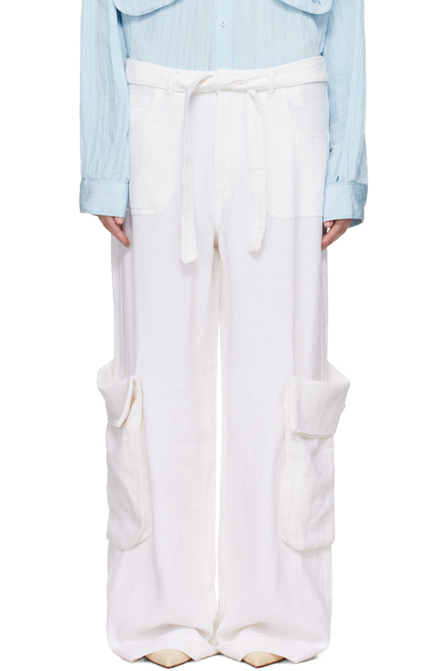 Льняные карго-брюки Open Yy, белый
Льняные карго-брюки Open Yy, белый