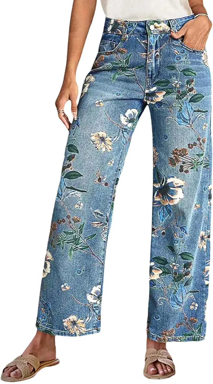 Женские джинсы в стиле вестерн с цветочным принтом, высокие и свободные Glkaend
Женские джинсы в стиле вестерн с цветочным принтом, высокие и свободные Glkaend