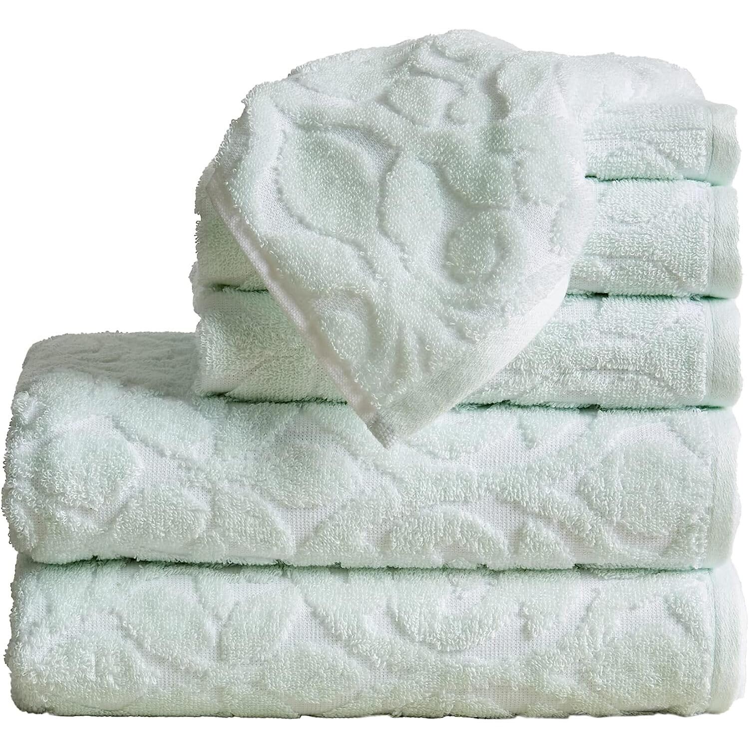 Набор полотенец Great Bay Home Cotton Jacquard, 6 предметов, белый/пастельно-голубой
Набор полотенец Great Bay Home Cotton Jacquard, 6 предметов, белый/пастельно-голубой