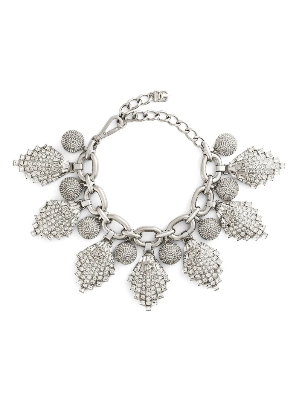 Колье с кристаллами DOLCE & GABBANA, серебряный
Колье с кристаллами DOLCE & GABBANA, серебряный