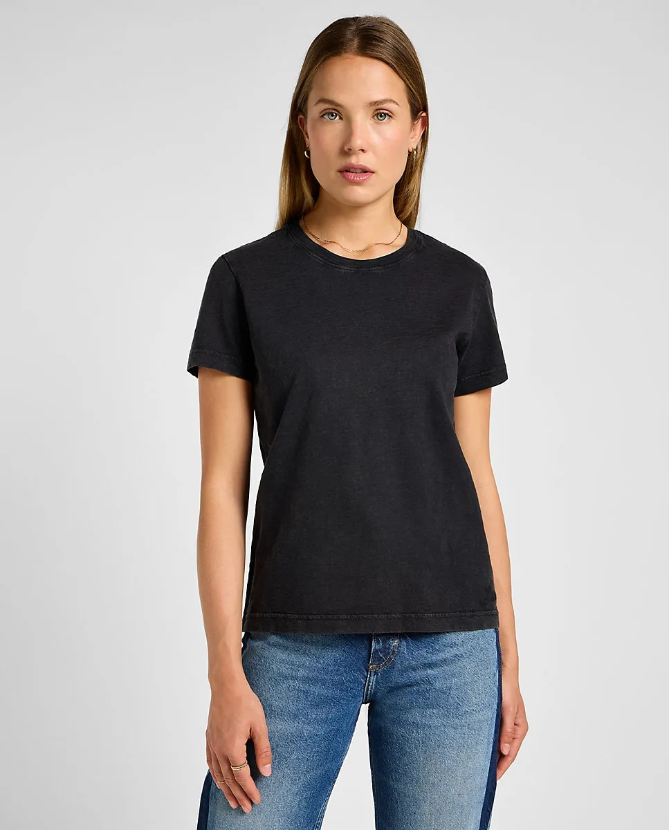 Женская футболка с короткими рукавами и круглым вырезом Lee, черный 
Женская футболка с короткими рукавами и круглым вырезом Lee, черный