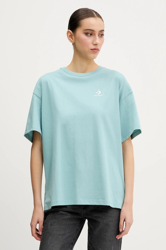Хлопковая футболка Converse, бирюзовый
Хлопковая футболка Converse, бирюзовый