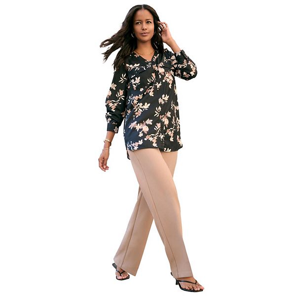 Женская рубашка utility с манжетами на пуговицах plus size из жоржета Roaman'S, Black Batik Vines
Женская рубашка utility с манжетами на пуговицах plus size из жоржета Roaman'S, Black Batik Vines