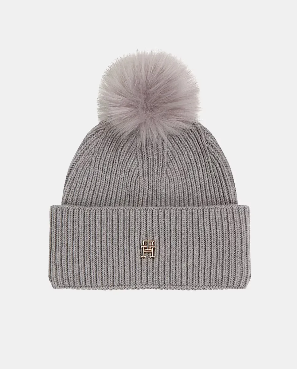 Женская шапочка с помпоном от Tommy Hilfiger, светло-серый
Женская шапочка с помпоном от Tommy Hilfiger, светло-серый