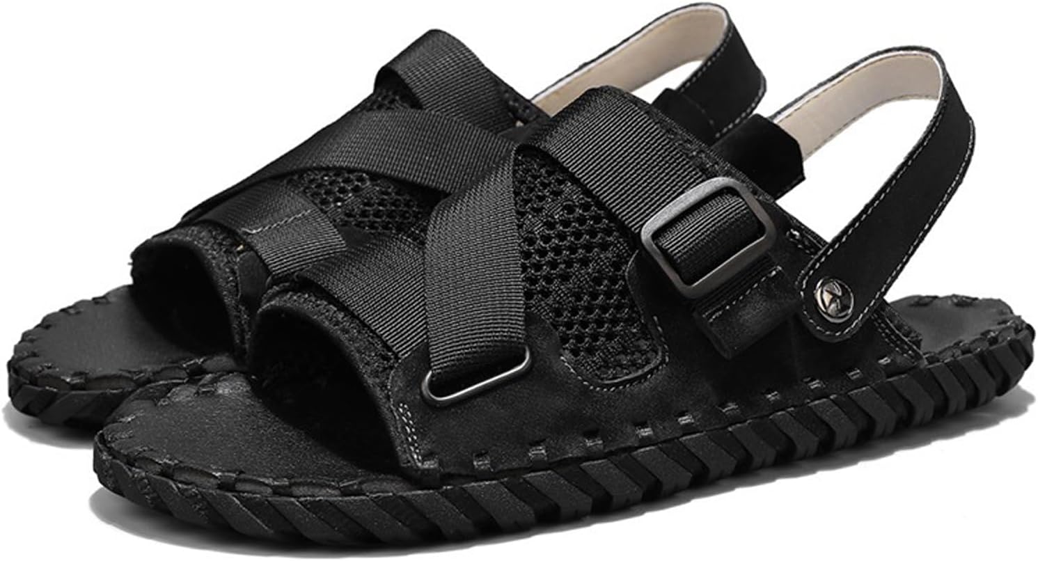 Мужские сетчатые сандалии AMAZIDEAL с открытым носком и шлепанцы, регулируемые, ручной работы, для улицы, повседневные пляжные тапочки, летние удобные дышащие шлепанцы на плоской подошве, черный
Мужские сетчатые сандалии AMAZIDEAL с открытым носком и шлепанцы, регулируемые, ручной работы, для улицы, повседневные пляжные тапочки, летние удобные дышащие шлепанцы на плоской подошве, черный