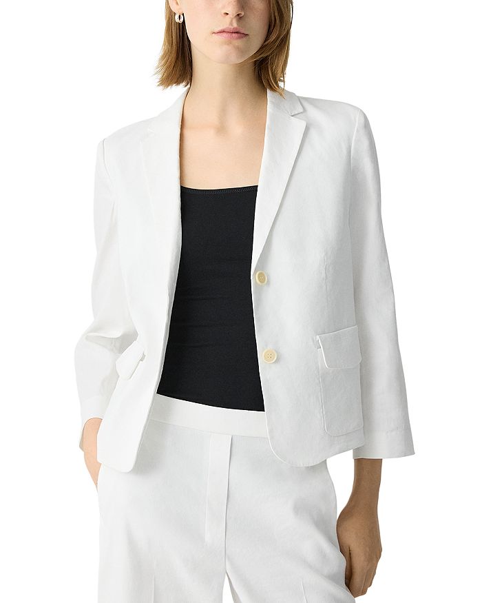 Укороченный приталенный блейзер Theory, белый
Укороченный приталенный блейзер Theory, белый