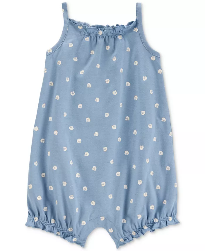 Детский хлопковый комбинезон без рукавов с ракушками Baby Girls Carter's, синий
Детский хлопковый комбинезон без рукавов с ракушками Baby Girls Carter's, синий