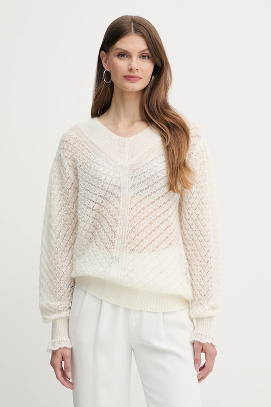 Свитер с добавлением шерсти Twinset, бежевый 
Свитер с добавлением шерсти Twinset, бежевый