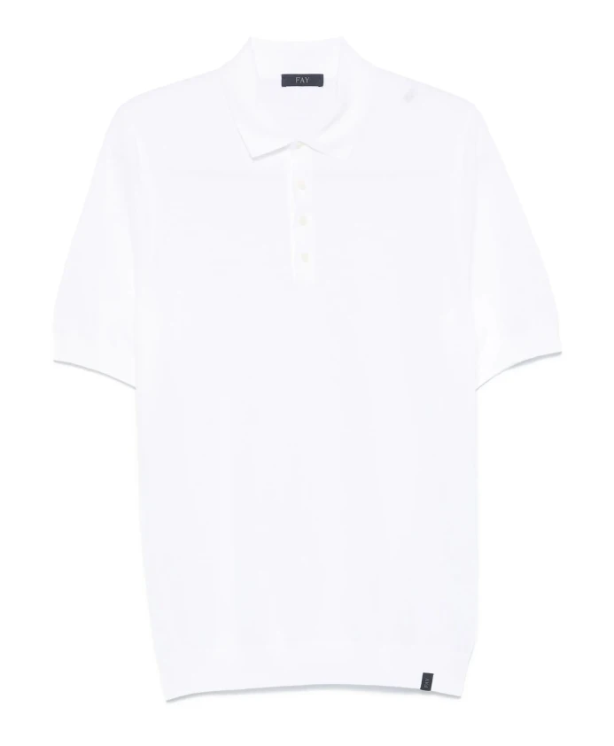 Белая рубашка-поло из пике с короткими рукавами. Fay, белый
Белая рубашка-поло из пике с короткими рукавами. Fay, белый