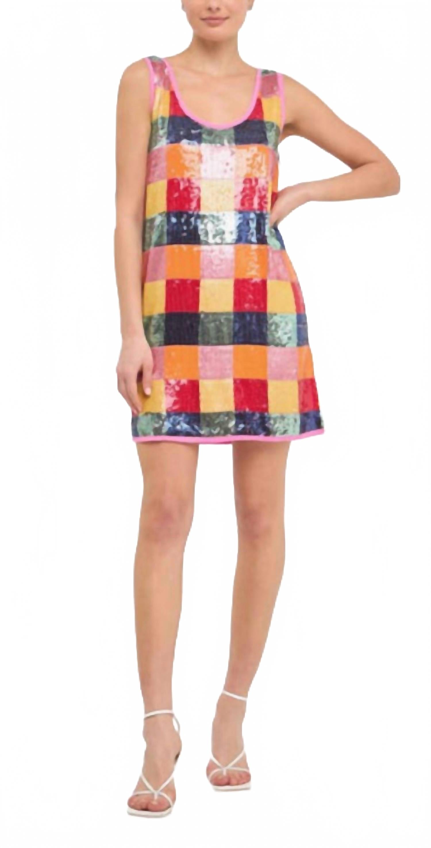 Яркий мини-платье с пайетками в клетку Multi Endless rose
Яркий мини-платье с пайетками в клетку Multi Endless rose