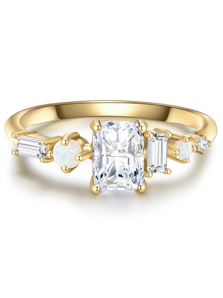 Glanzstücke München Кольцо из стерлингового серебра с кубическим цирконием и опалом в оправе из желтого золота
Glanzstücke München Кольцо из стерлингового серебра с кубическим цирконием и опалом в оправе из желтого золота