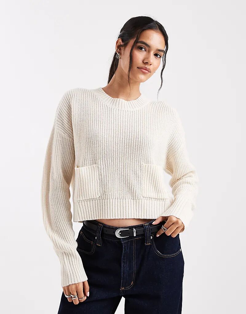 Джемпер Wednesdays Girl с карманами кремового цвета
Джемпер Wednesdays Girl с карманами кремового цвета