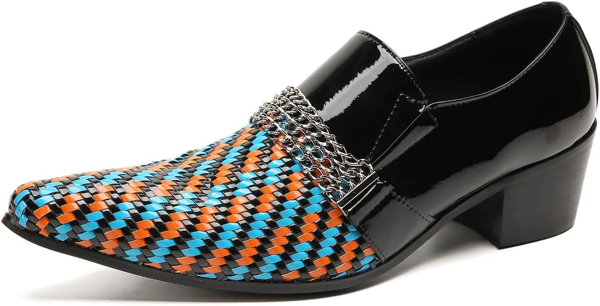 Santimon Men's Loafers Slip On Party Casual Тканая двухцветная цепочка Кожаные пенни-лоферы Модные туфли для мужчин, синий
Santimon Men's Loafers Slip On Party Casual Тканая двухцветная цепочка Кожаные пенни-лоферы Модные туфли для мужчин, синий