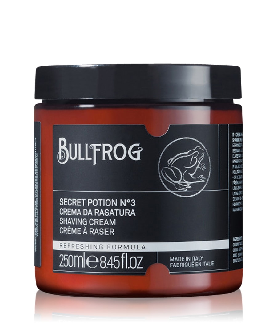 Крем для бритья BULLFROG Secret Potion N.3 Shaving Cream Refreshing, 250 ml
Крем для бритья BULLFROG Secret Potion N.3 Shaving Cream Refreshing, 250 ml