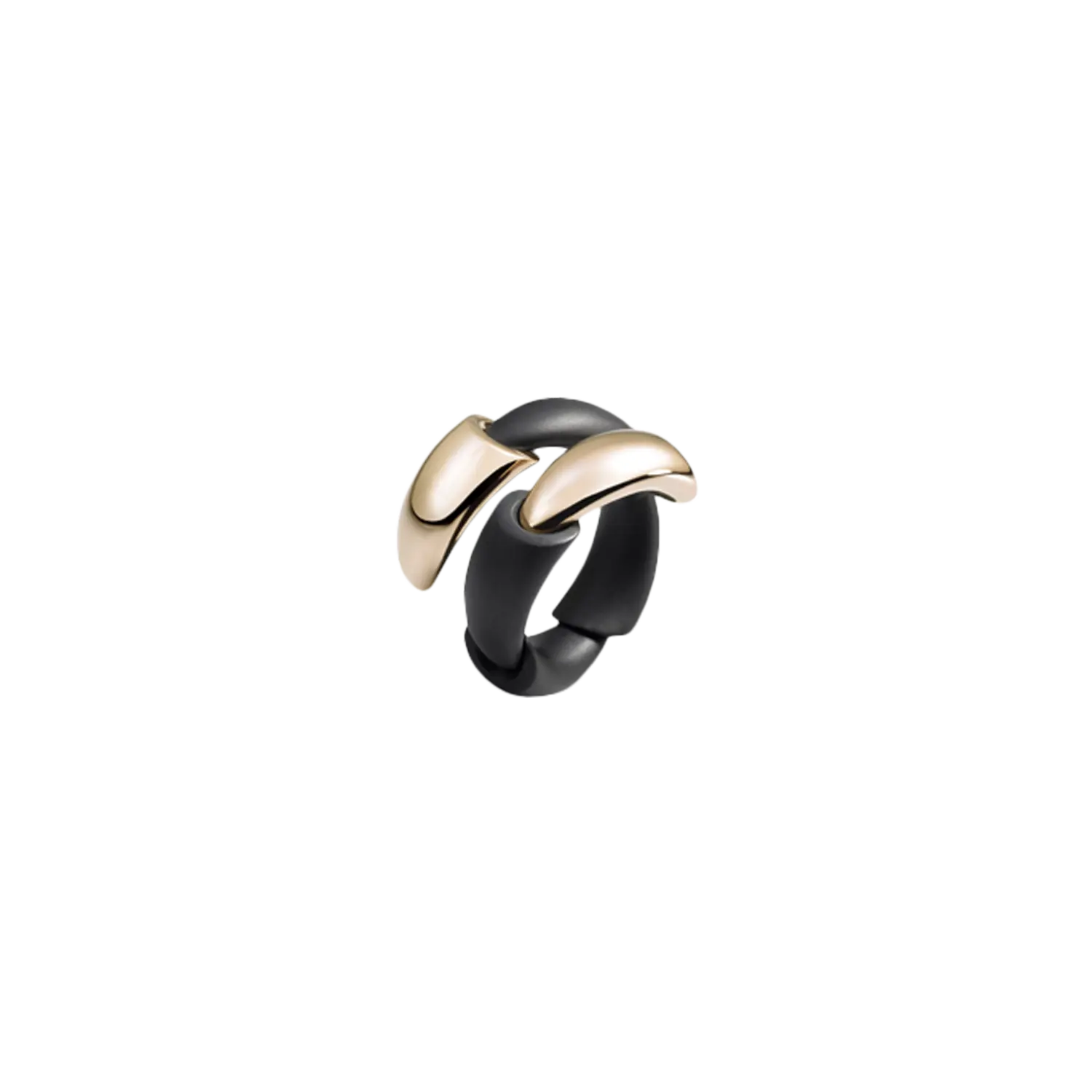 Кольцо calla миди из черного титана и розового золота Vhernier
Кольцо calla миди из черного титана и розового золота Vhernier