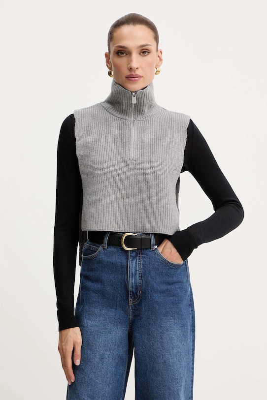 Шарф с шерстью Pinko, серый
Шарф с шерстью Pinko, серый