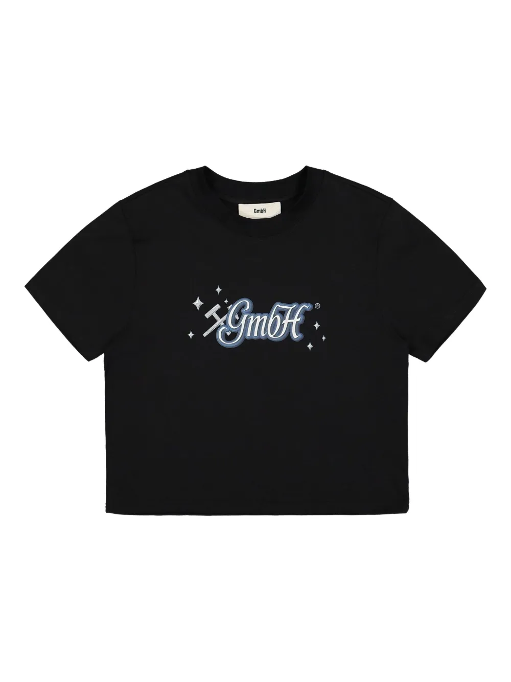 Укороченная футболка с логотипом GmbH, черный
Укороченная футболка с логотипом GmbH, черный