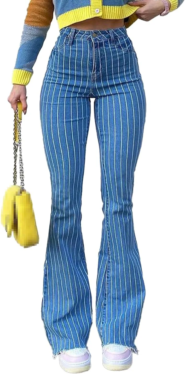 Джинсы женские High Waisted Bell Bottom в полоску Conshvi
Джинсы женские High Waisted Bell Bottom в полоску Conshvi