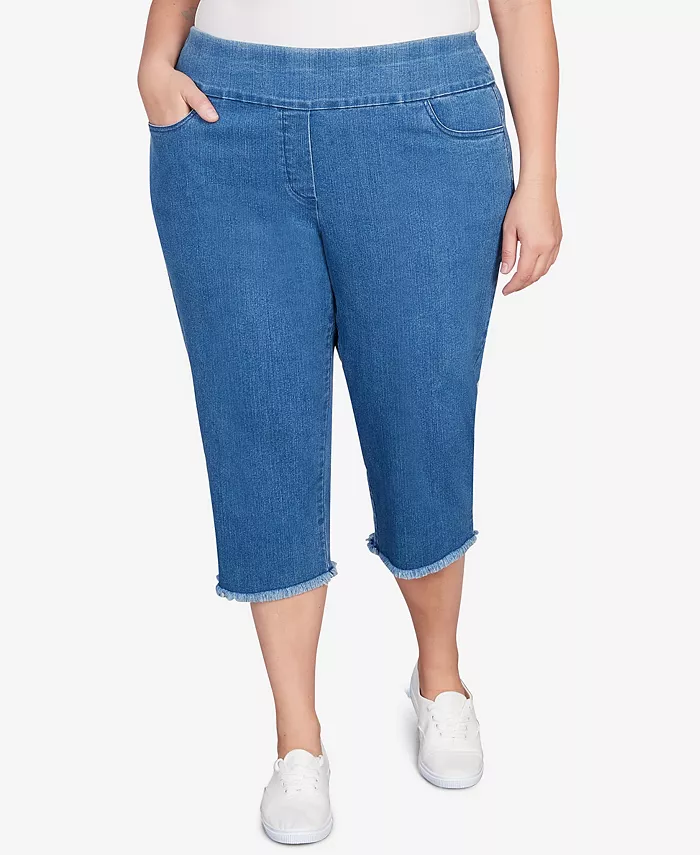 Классические черные джинсовые капри с бахромой больших размеров Alfred Dunner, синий
Классические черные джинсовые капри с бахромой больших размеров Alfred Dunner, синий