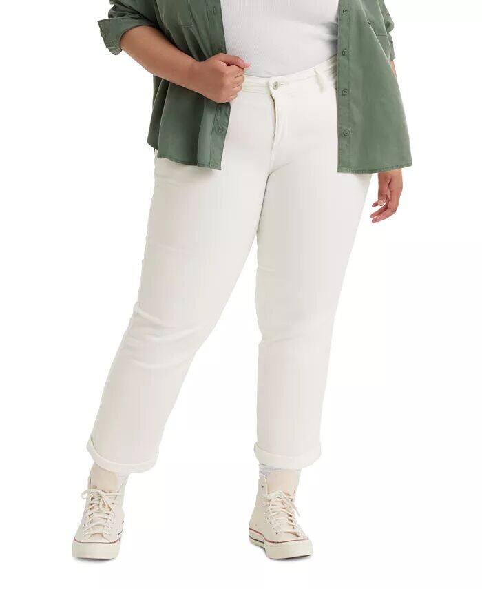 Модные джинсы-бойфренды больших размеров Levi's, белый
Модные джинсы-бойфренды больших размеров Levi's, белый